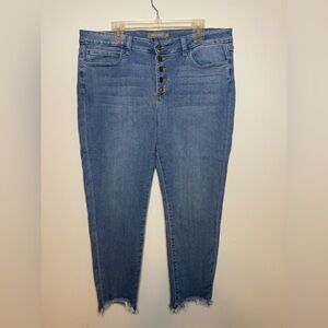 Just USA Lola High Rise Button Fly Skinny Jean Size 16